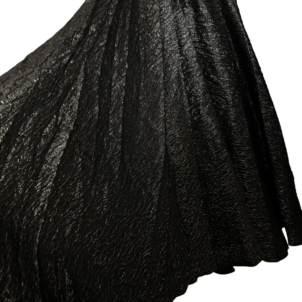 MAC DUGGAL Womens Black Sparkle Gown Dress 4 Formal Gala Prom Dance Whimsigoth - Picture 5 of 9